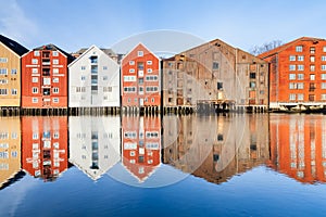 Old Wooden Storehouses in Trondheim