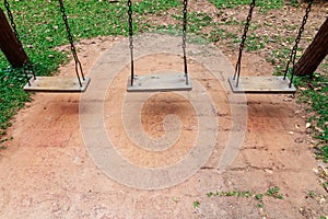 Old wooden swing