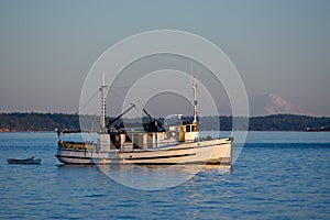 Old Wooden Trawler Coastal Boat