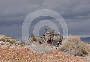 old wooden wagon used for transportation and moving goods
