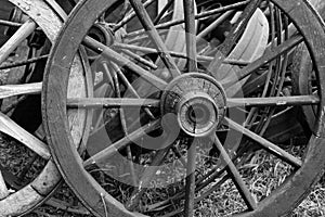 Old Wooden Wagon Wheels