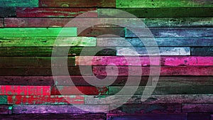 Old wooden wall  background in colorful colors.vintage background