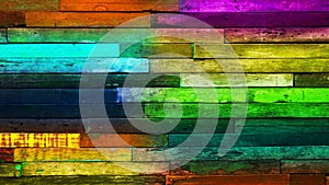 Old wooden wall  background in colorful colors.vintage background