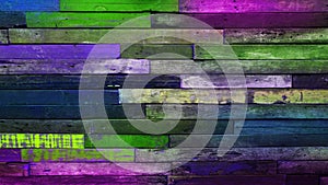 Old wooden wall  background in colorful colors.vintage background