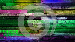 Old wooden wall  background in colorful colors.vintage background