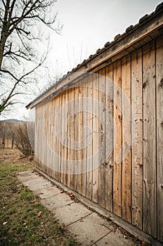 Old wooden wall background photo