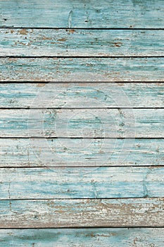 Old wooden wall painted pale blue