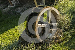 Old Wooden Water Wheel Mill