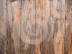 Old wooden weathered parallel vertical planks as background