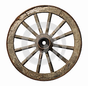 Old wooden wheel