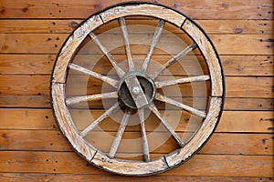 Old wooden wheel