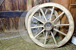 Old wooden wheels