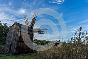 Old Wooden Wind Mill, Astra Museum, Sibiu, Romania