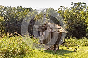 Old wooden windmill