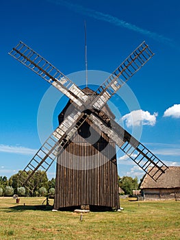 Old wooden windmill