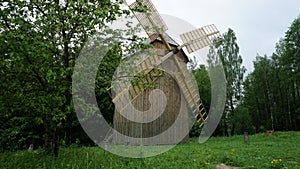 Old Wooden Windmill in the Forrest