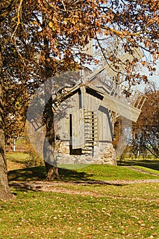 Old wooden windmill in Ludza