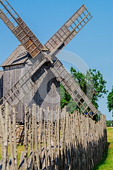 Old wooden windmill at Saaremaa island, Estonia