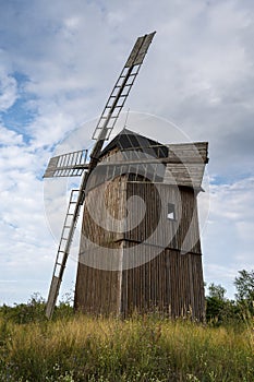 Old Wooden Windmill in western Poland