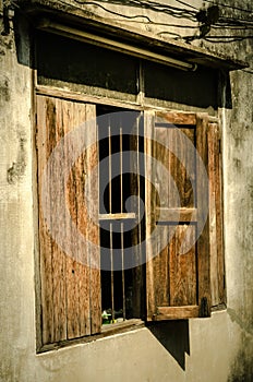 Old wooden window