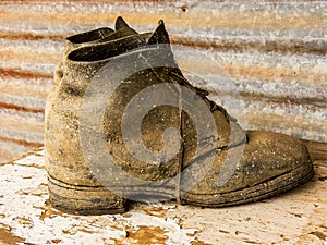 Old work boots