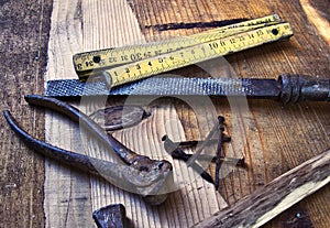 Old work tools