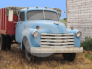 Old working farm grain truck.