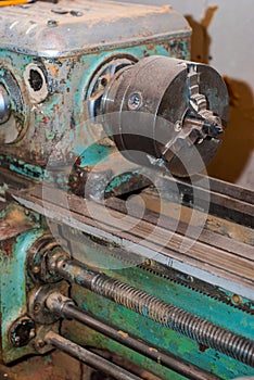 Old working lathe in production
