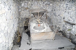 An old working mill of grinding corn in Theth, Albania