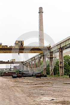 Old workshop of a steel plant