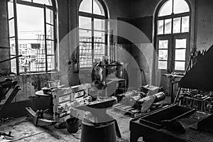 Old workshop, werkstatt bw photo