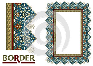 Old World Borders Vector - Tiled frame in plant leaves and flowers Framework Decorative Elegant style