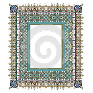 Old World Borders Vector - Tiled frame in plant leaves and flowers Framework Decorative Elegant style