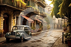 Old World Charm. Vintage Streetscapes