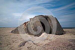 Old World War Two bunker photo