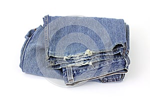 Old worn bluejeans