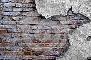 Old Worn Down Brick Wall