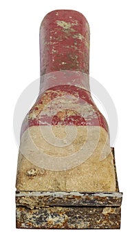 Weathered double bladed paint scraper