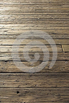 Old worn wooden floor