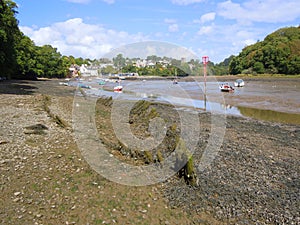 Old wreck exposed at low tide