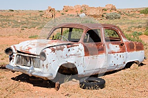 Old wrecked car in Outback Australia