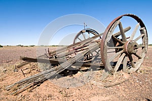 Old wrecked cart in Outback Australia