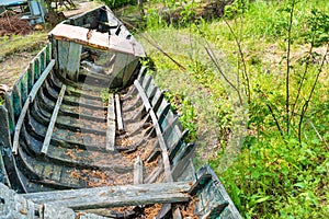 Old wrecked fishing boat