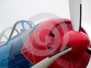 Old WW2 aircraft close-up