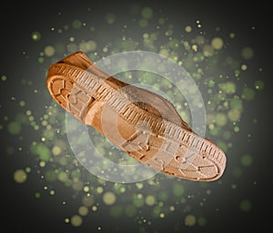 Old yellow boot of 40th size