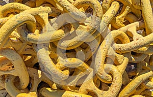 The old yellow chain background