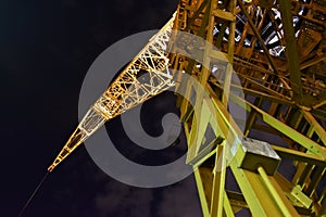 Old yellow cranes in Puerto Madero, Buenos Aires