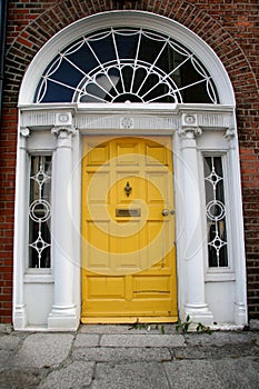Old Yellow Dublin Door