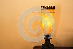 Old yellow italian lamp
