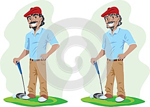 Old and young Golfer